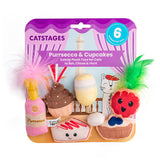 Petstages Catstages Purrsecco & Cupcakes Sweet Treats Themed 6-Pc Catnip Plush Cat Toy Set