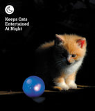 Petstages Quiet Glow Twinkle Ball Touch Activated Flashing Light Rubberized Cat Toy