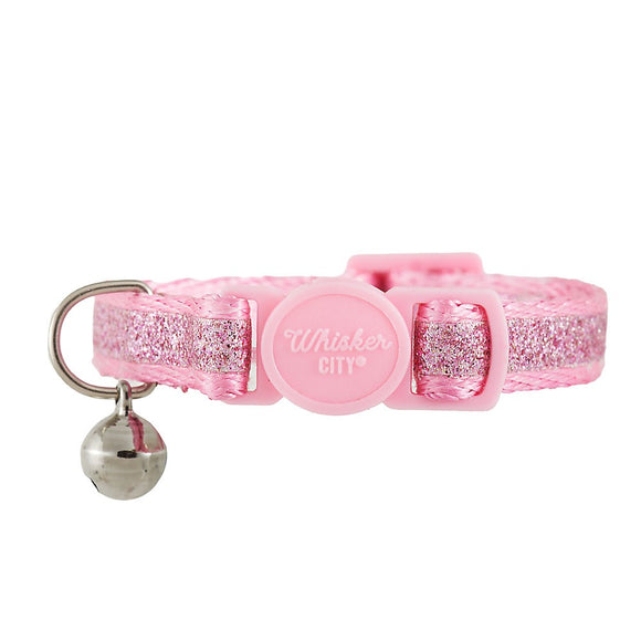 Pink Glitter Breakaway Adjustable Adult Cat & Kitten Collars