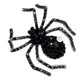Piper K Creep It Real Black Crystal Bling Spider Brooch Pin