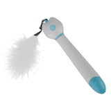 Pawise Play & Chase Extendable Telescopic Teaser Wand w/Laser & Interchangeable Feather Tip Cat Toy