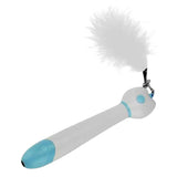 Pawise Play & Chase Extendable Telescopic Teaser Wand w/Laser & Interchangeable Feather Tip Cat Toy