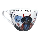 Portobello By Design Halloween Little Devil Dachshund Weiner Dog White Bone China Coffee Mug