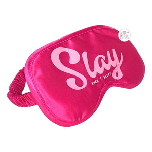 Pretty Vee Slay When I Sleep Anti-Aging Pink Satin Sleep/Travel Eye Mask