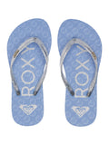 Roxy Girl RG Viva Sparkle Periwinkle Baja Blue Silver Glitter Sandals Shoes