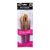 Royal Langnickel Mythos Unicorn Metallic Chrome Pink Gold Ombre 7-Pc Artist Brushes Set