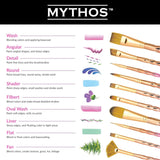 Royal Langnickel Mythos Unicorn Metallic Chrome Pink Gold Ombre 7-Pc Artist Brushes Set