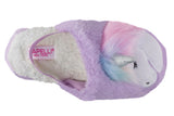 <transcy>Pantuflas de unicornio arcoíris en colores pastel de Capelli New York - Pequeño</transcy>