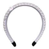 Sincerely Jules White Faux Pearl Thick Headband