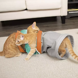 SmartyKat Fringe Frenzy 3-in-1 Play Hide Zoom Rustling Chute Tunnel Cat Toy