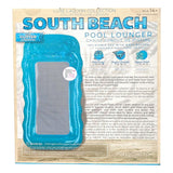 South Beach Luxe Lagoon Collection Blue Glitter Mesh Bed Inflatable Pool Lounger Float