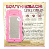 South Beach Luxe Lagoon Collection Bubblegum Pink Mesh Bed Inflatable Pool Lounger Float