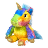 Sparkle And Shine Rainbow Unicorn Jumbo Squeakee Ball Body Squeaky Plush Dog Toy