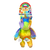 Sparkle And Shine Rainbow Unicorn Jumbo Squeakee Ball Body Squeaky Plush Dog Toy