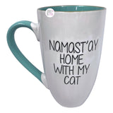 Spectrum Designz – Große Kaffeetasse aus Keramik „Namast'ay Home With My Cat“