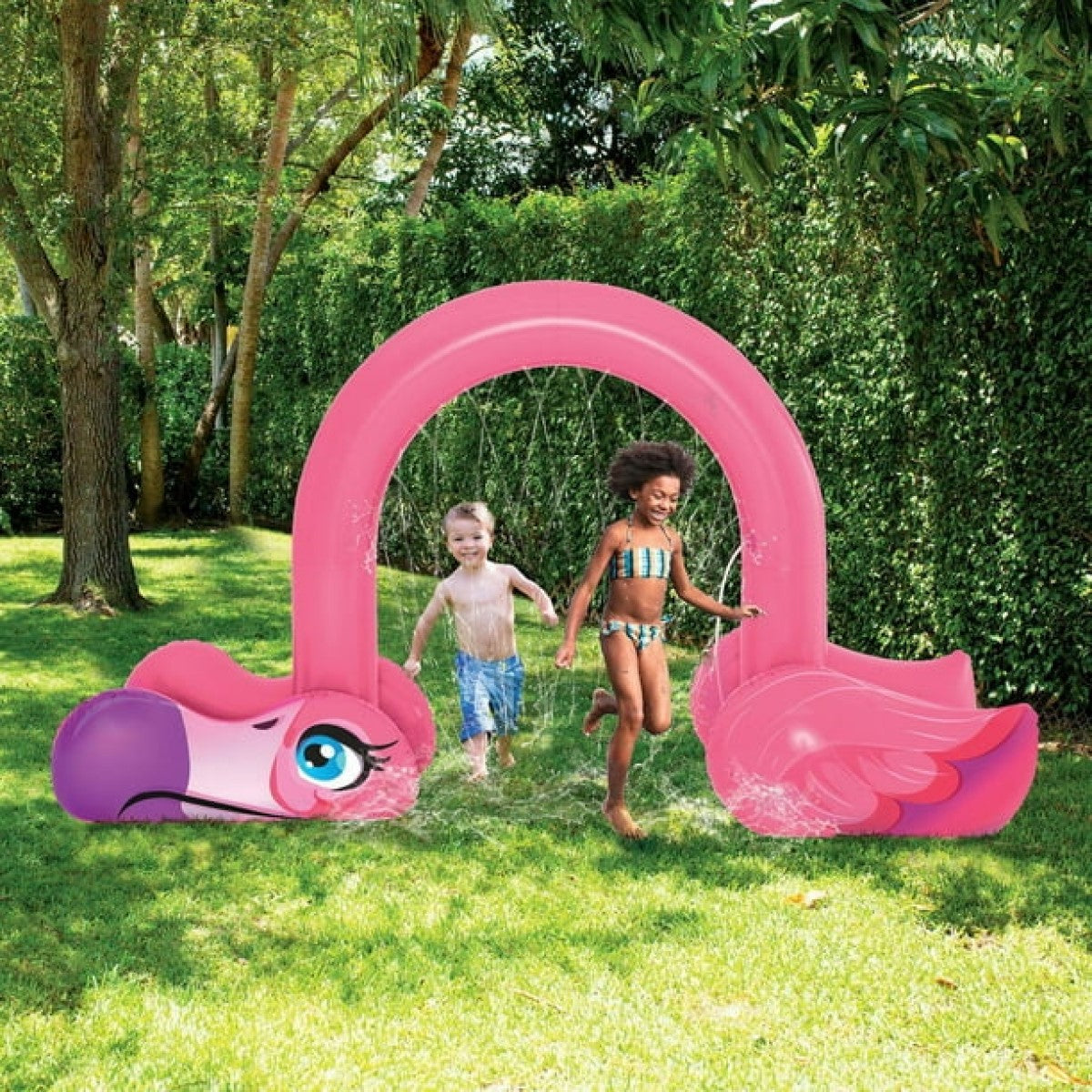 Splash Buddies Outdoor Inflatable Flamingo Sprinkler Arch – Aura In ...