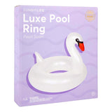 Sunnylife Aufblasbarer Schwimmring „White Pearl Swan Luxe Ring“
