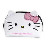 The Crème Shop X Hello Kitty by Sanrio Y2K Collection Cutie Pink Bling Bling Bow Cosmetics Travel Zip Pouch Bag