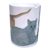 The Lascelles Collection England Roy Kirkham Cats Galore Trio Kaffeetasse aus feinem Knochenporzellan, weiß 