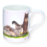 The Lascelles Collection England Roy Kirkham Variety Kaffeetasse aus feinem Knochenporzellan mit Katzen und Kätzchen 