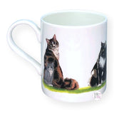 The Lascelles Collection England Roy Kirkham Variety Kaffeetasse aus feinem Knochenporzellan mit Katzen und Kätzchen 