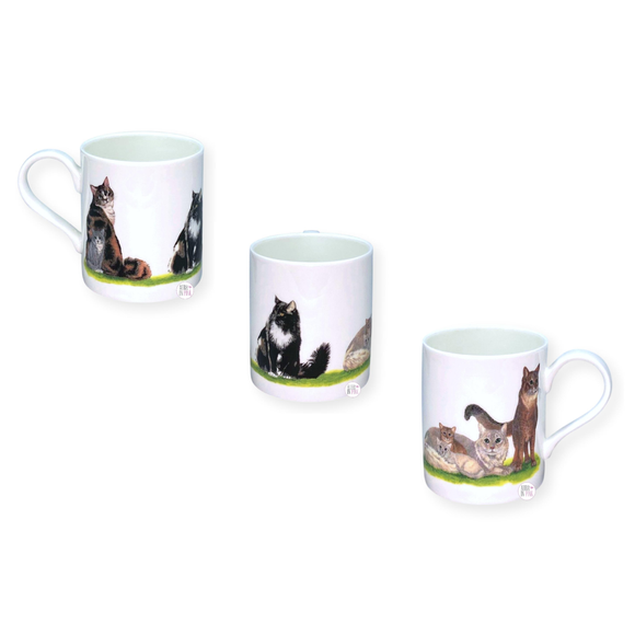 The Lascelles Collection England Roy Kirkham Variety Cats & Kittens Fine Bone China Coffee Mug