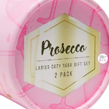 The Orrsum Sock Co. Prosecco Cozy Socken Pink &amp; Champagner 2er-Geschenkbox-Set für Damen
