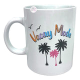 Vacay Mode Palm Trees White Ceramic Coffee Mug