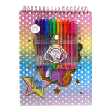 Votum Born To Shine Unicorn Spiral-Bound Hardcover Sketchbook Set w/Gel Pens In Pouch & Stickers