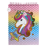Votum Born To Shine Unicorn Skizzenbuch-Set mit Spiralbindung und Hardcover, mit Gelstiften in Tasche und Aufklebern