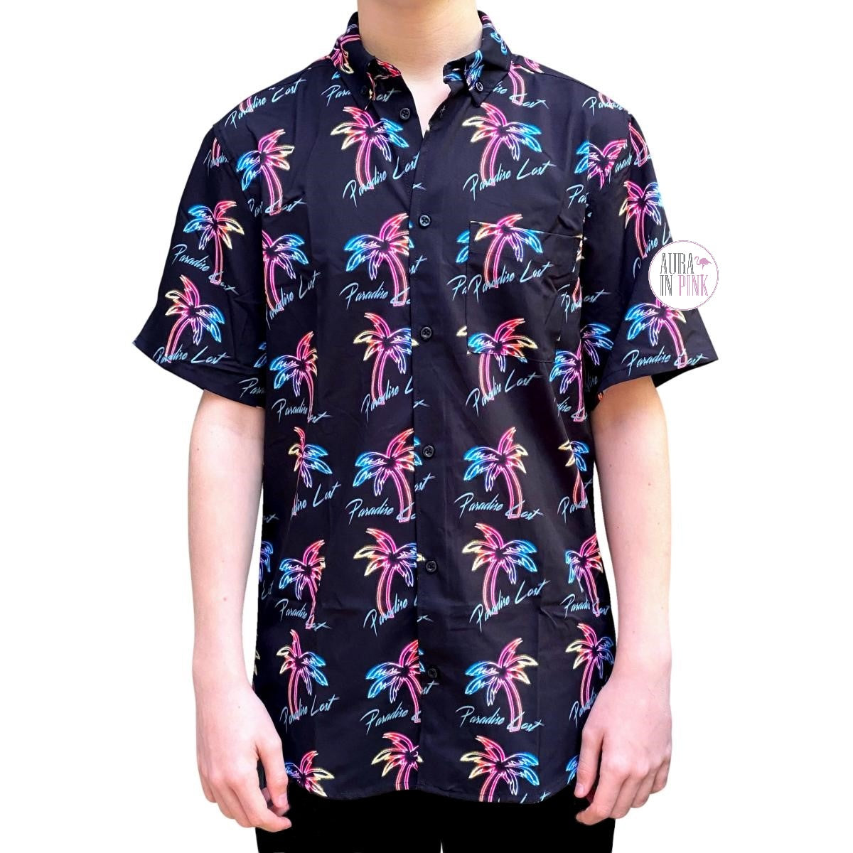 WESC Black Oden Vaporwave Rainbow Neon Paradise Lost Palm