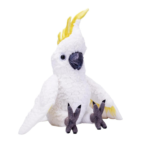 Wild Republic Artist Collection Realistic Sulfer Crested Cockatoo Parrot Plush