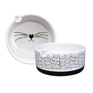Winifred &amp; Lily Cat Clowder &amp; Whiskers Katzennäpfe aus Keramik mit rutschfester Unterseite