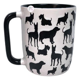 Winifred & Lily Debossed Multi-Dog Breed Silhouettes Ceramic Coffee Mugs