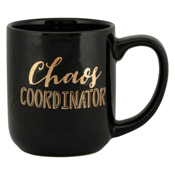 10 Strawberry Street Chaos Coordinator Black & Gold Ceramic Coffee Mug