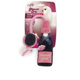 AFP Glamour Dog Champagne Plush w/Braided Rope Ball Squeaky Dog Toy - Aura In Pink Inc.