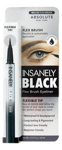 Absolute New York Insanely Black Waterproof & Smudgeproof Eyeliner Pens - Firm & Flex Felt Tips - Aura In Pink Inc.