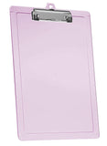 Clear Pink Plastic Acrimet Clipboard - Aura In Pink Inc.