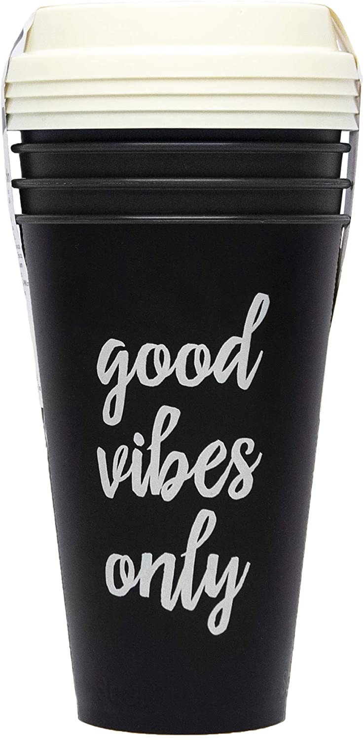 Aladdin Good Vibes Only Reusable To-Go Cups Set of 4 – Aura In