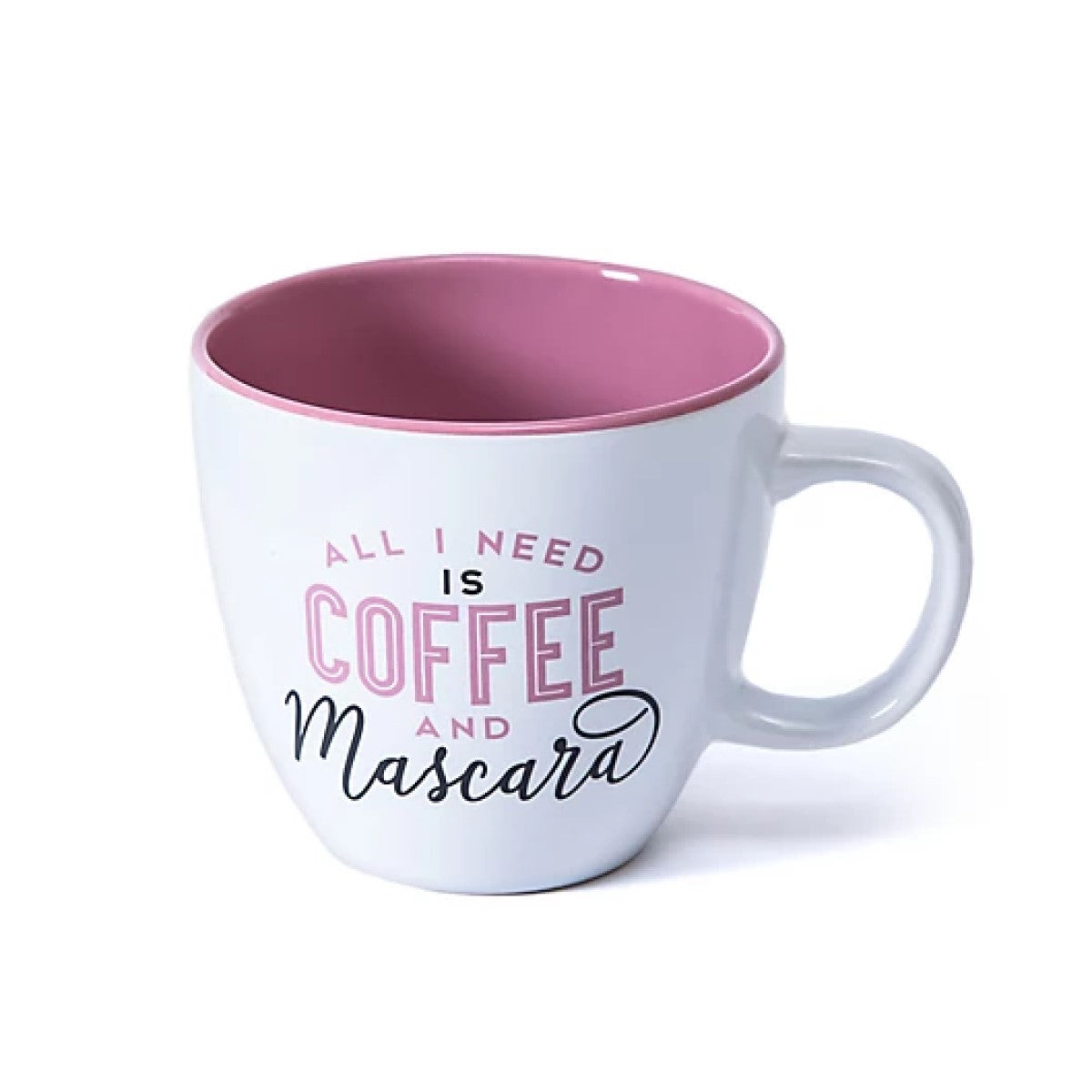 all i need is coffee and mascara mug walmart All I Need Is Coffee And Mascara Eyelashes White & Pink Large Coffee Mug