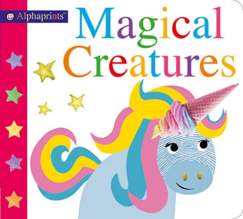 Alphaprints Magical Creatures Hardcover Board Book w/First Learning Pieces - Aura In Pink Inc.