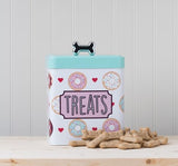 Amici Pet Barker's Dozen Donuts Dog Treat Canister - Aura In Pink Inc.