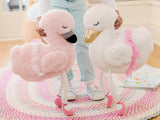 Animal Adventure Soft Landing Backflips Reversible Pink Flamingo/White Swan Plush - Aura In Pink Inc.