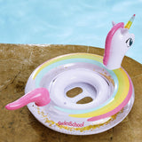 Aqua Leisure Original SwimSchool Unicorn Glitter BabyBoat Inflatable Baby Pool Float - Aura In Pink Inc.