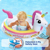 Aqua Leisure Original SwimSchool Unicorn Glitter BabyBoat Inflatable Baby Pool Float - Aura In Pink Inc.