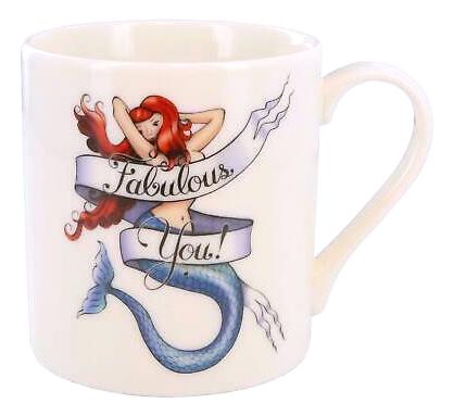 Ashcroft Designs T'too Fabulous You Mermaid Fine China Coffee Mug