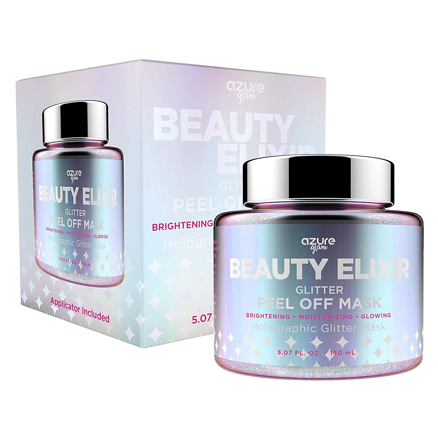 Azure Beauty Elixir Holographic Glitter Peel Off Moisturizing