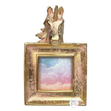 Azzure Home Gold Foil Pink Unicorn 3.5" x 3.5" Photo Frame