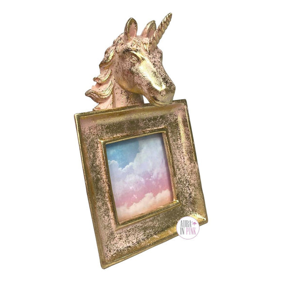 Azzure Home Gold Foil Pink Unicorn 3.5