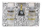 Babes-Brunch-Bubbly Stemless Champagne/Mimosa Glasses Boxed Set - Aura In Pink Inc.